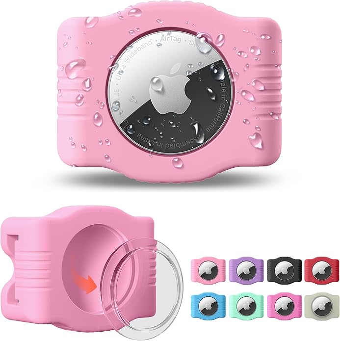Waterproof AirTag Dog Collar Holder for Apple AirTag QR Code