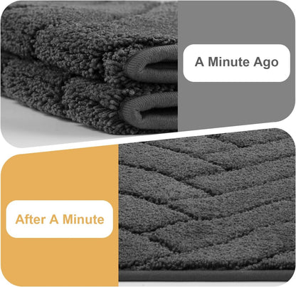 Tindbea Dog Mat for Muddy Paws 20"x31.5" Absorbs Moisture Dirt Non-Slip Washable Mud Mat for Dogs,Soft Rubber Backing Front Inside Pet Rug for Entryway, Mud Dog Paws, Patio(Charcoal)