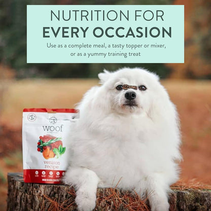 Wild Venison - Air Dried, Toppers, High Protein, Natural Limited Ingredient Recipe Dry Dog Food - 3.5 oz