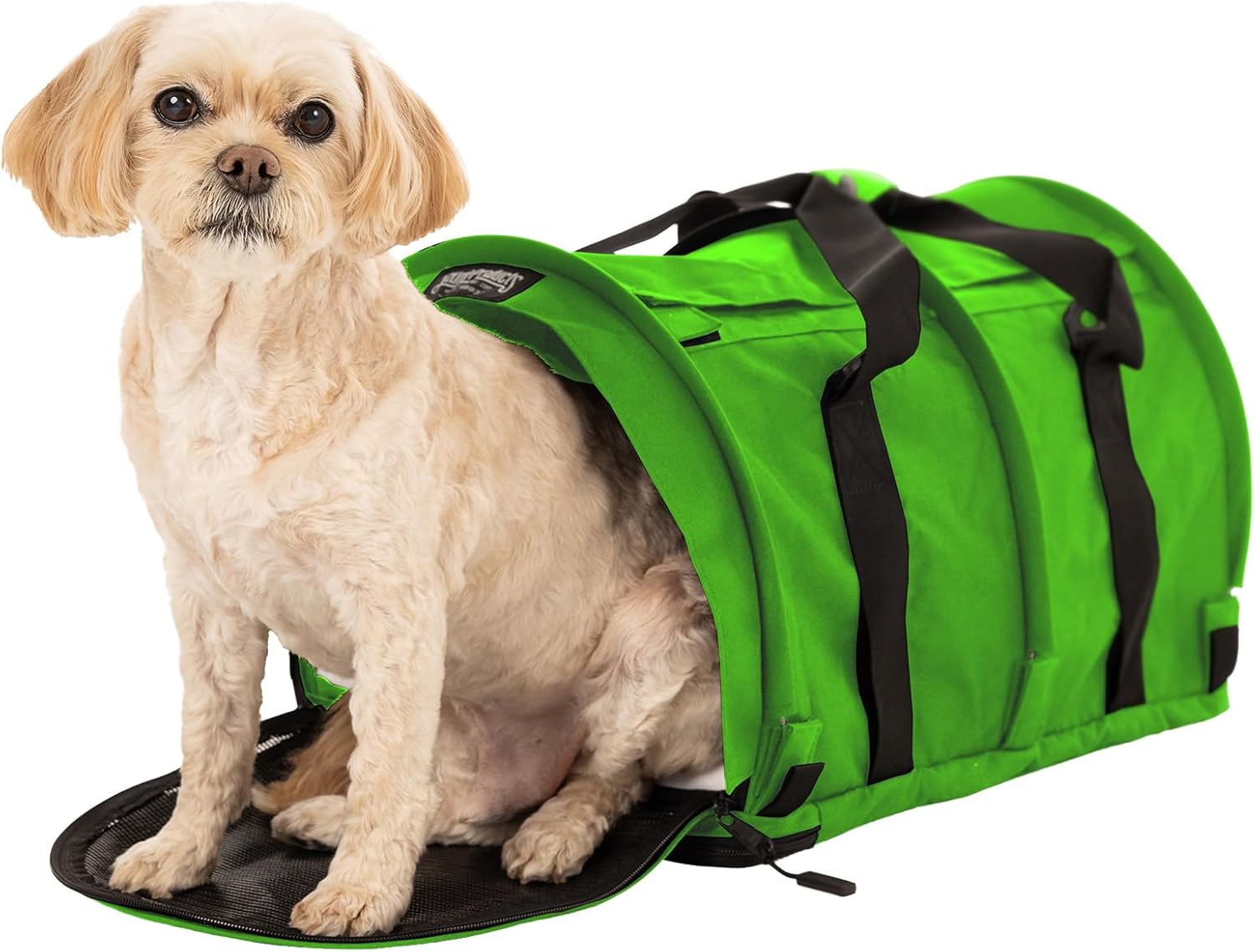 SturdiBag Pro 2.0 Pet Travel Carrier for Cats and Dogs | Soft Sided Pet Carrier Bag with Safety Clips and Seatbelt Straps for Car Travel | XL, Lime - Pawvie