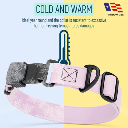 Dogline Biothane Waterproof Dog Collar with Herm Sprenger Black Stainless Steel Quick Release Buckle – Heavy Duty Tactical Durable Collar for Dogs – Comfortable and Safe Pet Collar, W 3/4" L 12-19"