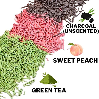 Pea Based Cat Litter, Dust Free Cat Litter, Low Tracking, and Natural Odor Control, Scented, Flushable (1 Pack, Green Tea)