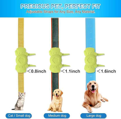 Airtag Dog Collar Holder - Silicone IPX8 Waterproof Airtag Cat Collar - Secure and Stylish, Adjustable Strap Fits All Widths