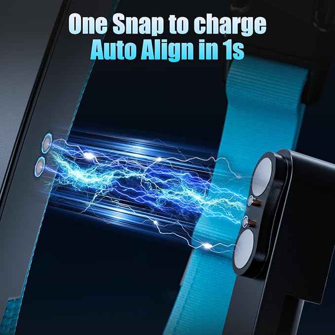 LED AirTag Dog Collar - Brightest Light Up Dog Collars - IP68 Waterproof Air Tag Dog Collar Holder - 1,600 Feet of High Visibility - Magnetic Charging - Dog Lights for Night Walking, Blue XL