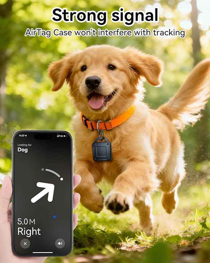 DDJ 4-Pack IPX8 Waterproof for AirTag Holder Case Keychain, Screw Lock - Rugged Case for Apple AirTags 1st & 2nd Generation with Key Ring, Durable Air TagHolder for Dog Collar/Luggage/Key/Backpack
