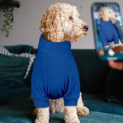 3 Pack Dog Sweaters for Small Dogs, Fleece Dog Sweater Pet Clothes Turtleneck Soft Warm Sweatshirt Puppy Sweater Boy Girl Pet(Gray+Royal Blue+Navy,S)