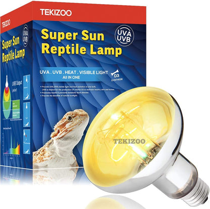UVA UVB Sun Lamp High Intensity Self-Ballasted Heat Basking Lamp/Light/Bulb for Reptile and Amphibian (80W)