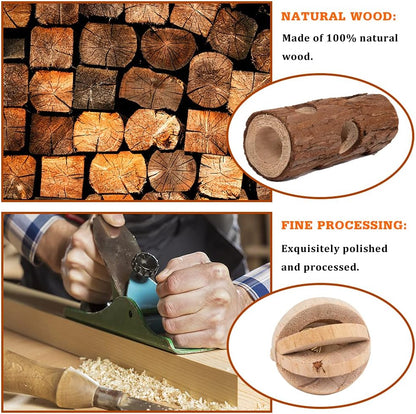 Sofier Hamster Toys Hamster Accessories for Cage Natural Guinea Pig Toys and Chews for Teeth Rat Toys Chinchilla Toys Wood Hideout Bridge Apple Wood Sticks