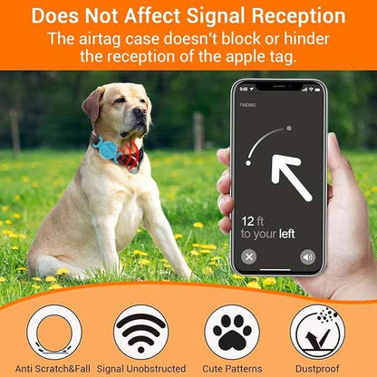 Personalized Waterproof Holder for Airtag Dog Collar Custom Name Phone Number Address Soft Full-Body Protective Silicone Air tag Cover for Pets Cats Anti-Lost Secure Lock for GPS Tracking, 18 Colors