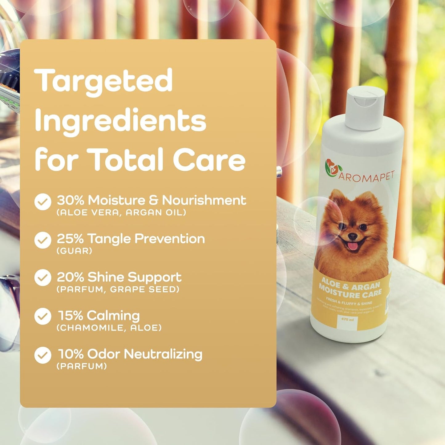 Sensitive Care -Tangle-Free-Silky Shine Softening and detangling Shampoo, Delicate Coat Clean & Odor Control Shampoo – Advanced Shine Formula for Dogs (Pomeranian, 16 Fluid Ounces)