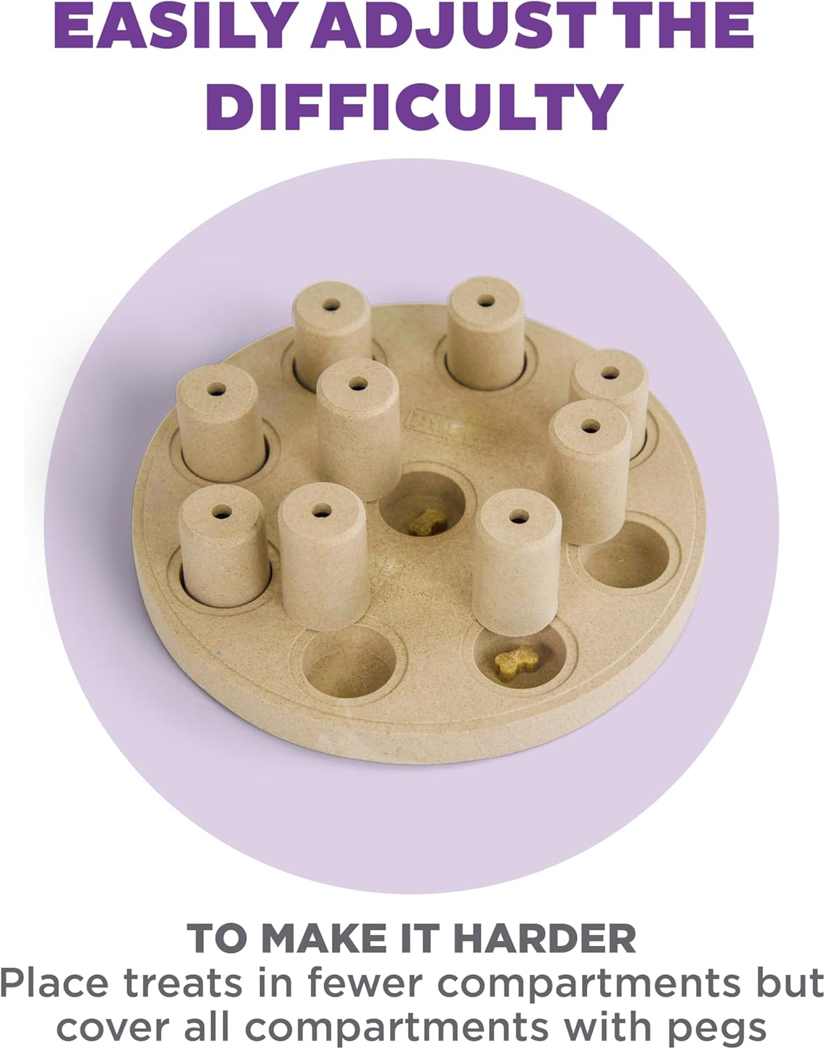 Outward Hound by Nina Ottosson Dog Smart Treat Puzzle Enrichment Toy, Level 1 Beginner, Tan, Composite