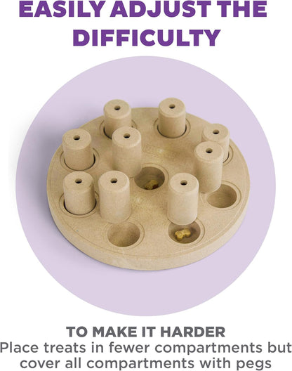 Outward Hound by Nina Ottosson Dog Smart Treat Puzzle Enrichment Toy, Level 1 Beginner, Tan, Composite
