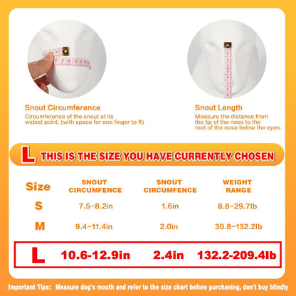 Dog Muzzle, Soft Mesh Muzzle for Large Dog Mouth Guard, Breathable Adjustable Muzzles to Prevent Biting, No Bark Muzzle for Dogs Allow Panting Drinking (Black, L)