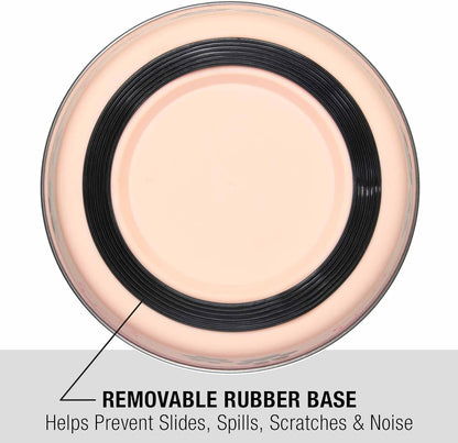 Loving Pets Bella Dog Bowls- Stainless Steel Dog & Cat Bowls - Spill Proof Dog Food Bowl, Cat Bowl, Puppy Essentials & Pet Supplies Great for Home & Travel (Large 35-65 lbs, Paparazzi Pink)