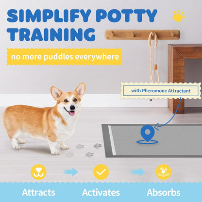 100-Pack X-Large Puppy Pads - 34'' x 28'' Pee Pads for Dogs Potty Training with Leak-Proof Quick-Dry Design, 6-Layer Wee Wee Pads for Dogs, Charcoal, Black