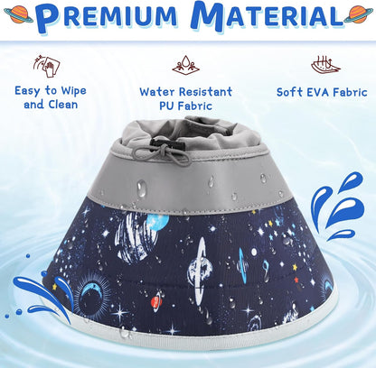 Cat Cone Collar Soft to Stop Licking, Adjustable, Foldable Lightweight Kitten Cones After Surgery Recovery for Cats & Kittens, Cat Cone Alternative (Grey, M)