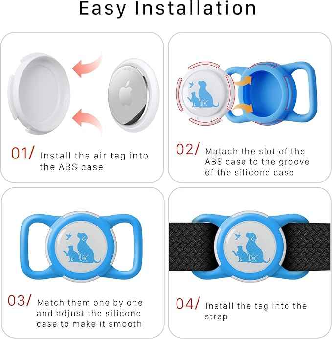 Compatible with Holder Airtag for Dog Collar with Apple Case Waterproof
