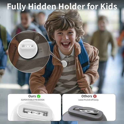 for AirTag Holder for Kids, Compatible with Apple AirTag 1 & 2nd Gen, 4-Pack Waterproof Hidden Air Tagholder with Safety Pin Discreet Toddler Airtag Clip for Clothing, Backpack & Dog Collar