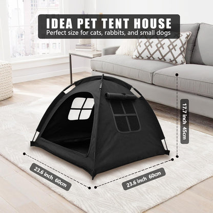 Cat Tent House、Cat's Nest, Quick Assembly and disassembly, Portable Indoor/Outdoor pet Tent House for Cats, Puppies and Other Small Animals