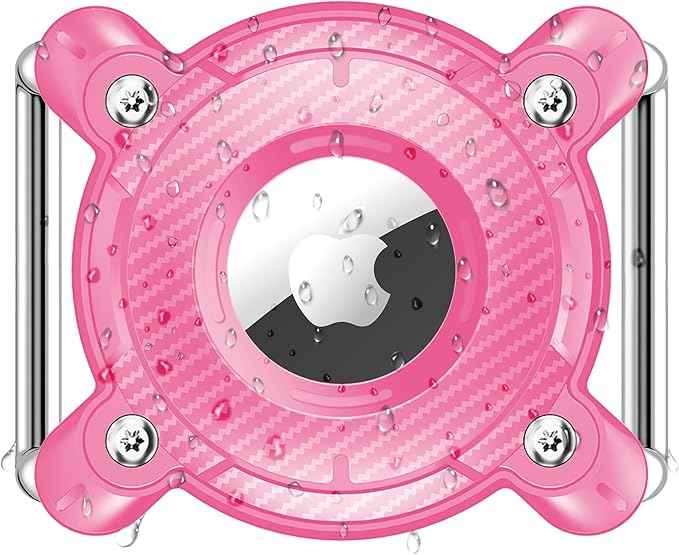 Airtag Dog Collar Holder - IPX8 Waterproof, Removable Metal Buckle Strap, Ultralight Hard TPU, Compatible With Apple AirTag