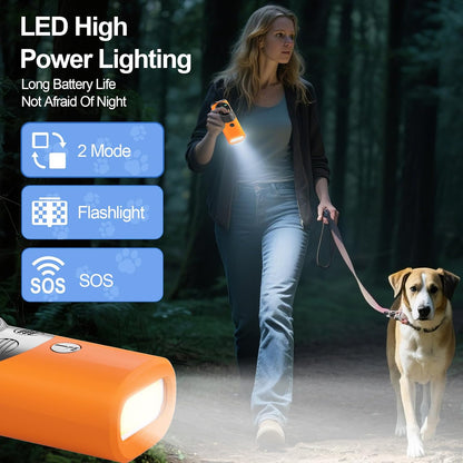 Dog Sonic Bark Deterrents Devices for Own or Neighbor's Dog, 3X Ultrasonic Anti Barking Device for Dogs Bark Deterrent Safe & Effective Stop Dog Barking Device with LED Flashlight Dogs Training Tools