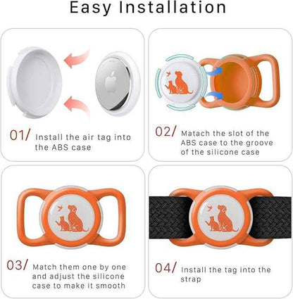 Compatible with Holder Airtag for Dog Collar with Apple Case Waterproof