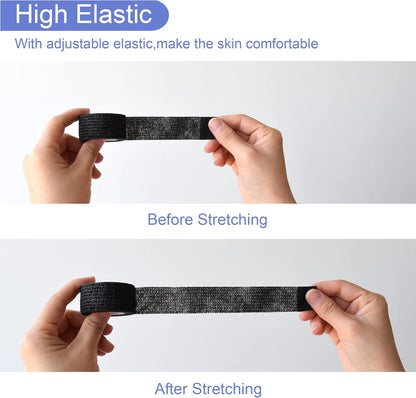 9 Pack 1" x 5 Yards Self Adhesive Bandage Wrap Self Stick Wrap for Ankle, Wrist, Finger, Sports, Breathable Cohesive Vet Tape for Pets (Black)