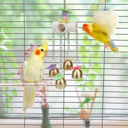 Bird Parrot Bells Toy with Sweet Sound for Budgie Parakeet Cockatiel Conure African Grey Lovebird