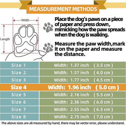 Hcpet Dog Boots for Large Dogs, Dog Shoes for Hot Pavement Winter Snow, Paw Protector Dog Booties Designed for Comfort and Breathability, Outdoor Booties for Small Medium Dogs for Hiking Pink Size 4