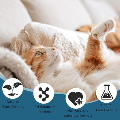 Pet Steam Brush Spray Refill for Dogs & Cats – Concentrated Waterless Shampoo, 3-in-1 Grooming Spray Comb Mist, 1*Shampoo(Steam Brush not Included)