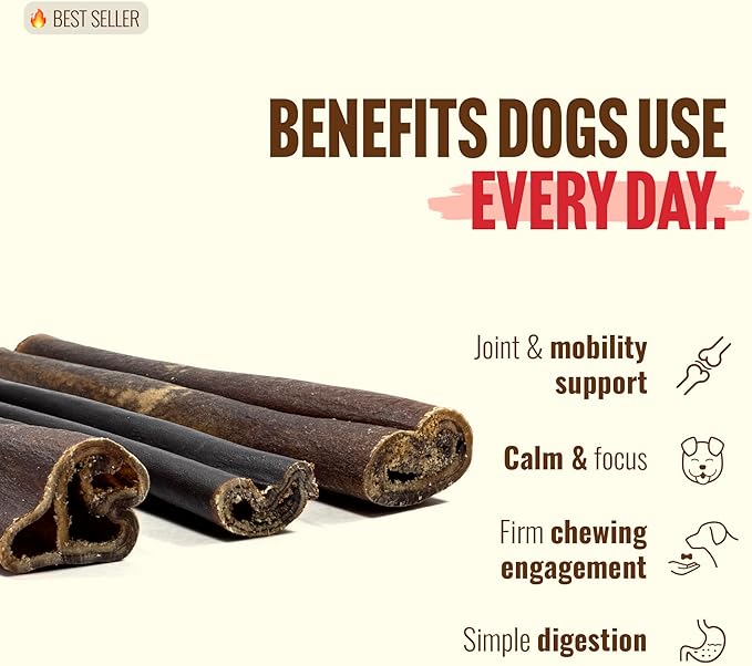 Natural Farm Peanut Butter Flavor Collagen Sticks for Dogs (6 Inch, 25 Count), Long-Lasting Beef Collagen Sticks, Rawhide Alternative Chews with Chondroitin & Glucosamine, Low-Fat Dental Treats
