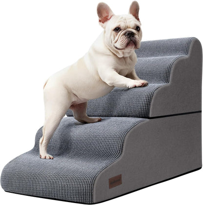 Dog Stairs and Ramp for High Bed, 5-Step Dog Steps for Small Dogs and Cats,Non-Slip Pet Stairs Suitable High Bed Climbing