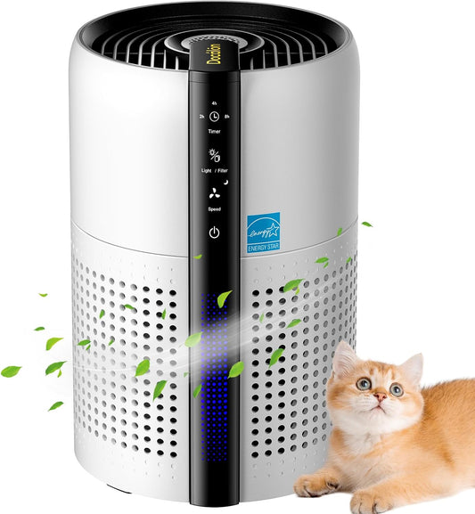Cat Litter Deodorizer,Odor Eliminator for Pet Strong Odors 99% Activated Carbon Adsorption Plug in Air fresheners for home,Litter Box,Kitchen, Bathroom, Ion Air Purifier Quiet Portable