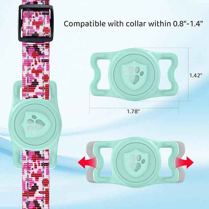 for Air tag Dog Collar Holder – IP68 Waterproof Air Tagholder for Dog Collar, Anti-Lost & Durable Silicone Case, Compatible with Apple Air Tags (Light Green)