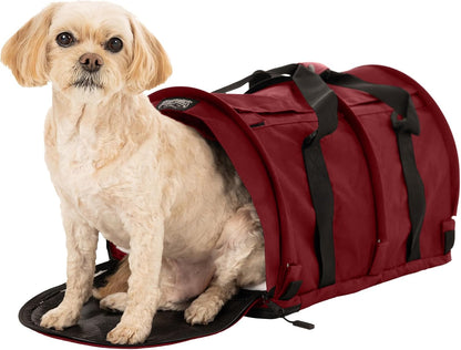 SturdiBag Pro 2.0 Pet Travel Carrier for Cats and Dogs | Soft Sided Pet Carrier Bag with Safety Clips and Seatbelt Straps for Car Travel | XL, Bordeaux - Pawvie
