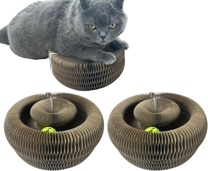 Magic Accordion Cat Scratching Board - Interactive Toy for Bored Indoor Cats, Fun & Durable Cat Toys 2Pack