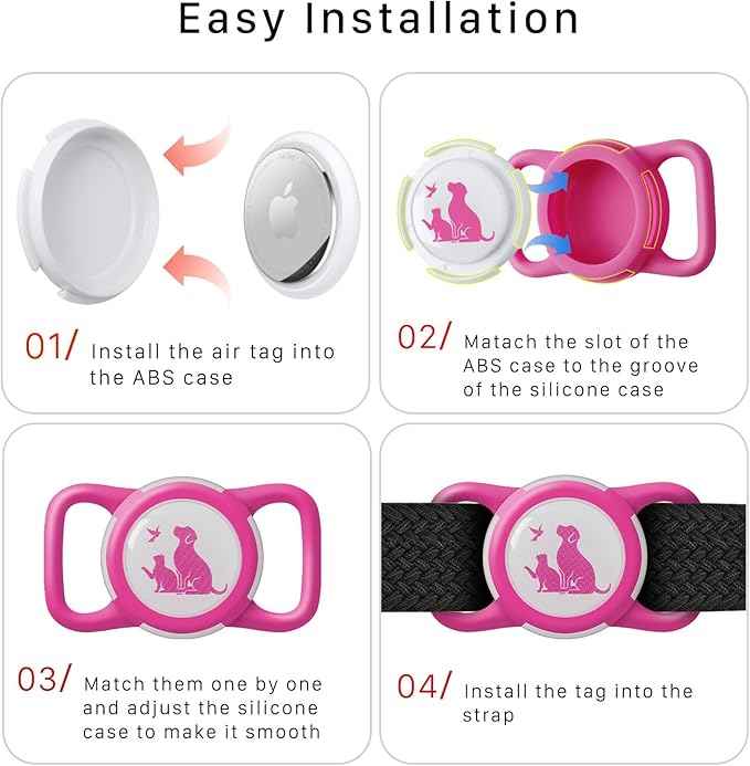 Compatible with Holder Airtag for Dog Collar with Apple Case Waterproof