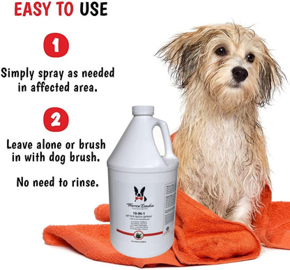 Warren London 10-in-1 After Bath Dog Spray | Dog Leave in Conditioner and Detangler | Pet Grooming Spray with Aloe Vera, Silk Amino Acids and Green Tea Extract | Made in USA | 1gal