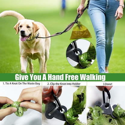 Dog Waste Bag Dispenser Dog Poop Bag Dispenser for Leash Accessory dog Poop Bag Holders Fits Dog Leash Include Hand Free Holder, Khaki, No-KaqiXYB
