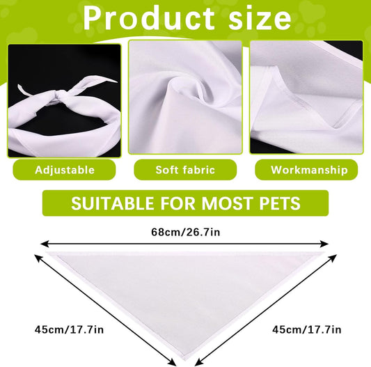 15 PCS Sublimation Blank Dog Bandana,DIY Custom Holiday Dog Scarf, Sublimation pet Triangle bib Handkerchief Accessories Tags Blanks Bulk