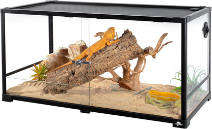 50 Gallon Reptile Tank, Glass Reptiles Terrarium 36" x 18" x 18", Sliding Door, Top Ventilation, Cable Pass, Humidify Hole, Glass Reptile Cage Habitat for Bearded Dragon, Lizard, Snake, Gecko