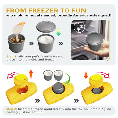 2 Pack Dog Toys for Aggressive Chewers – Interactive Indestructible Dog Toys to Keep Them Busy – Frozen Treat Toy for Large & Medium Dogs, Reduces Anxiety, Tree Stump & Corn Shapes