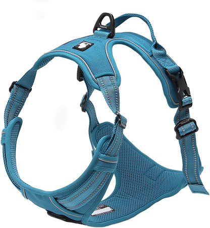 TRUE LOVE Truelove Adjustable No-Pull Dog Harness Reflective Pup Vest Harnesses Comfortable Control Brilliant Colors TLH5651(Blue,S)