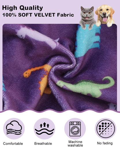 CuteBone Dinosaur Costume Dog Pajamas, Stretchy Spandex Crystal Velvet Sleepwear Coat for Small Dogs, Soft & Warm Pet Outfit Clothes for Cold Weather, Cozy Pullover Design COSP04XS