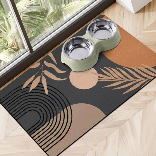 Dog Food Mats for Floors, Absorbent Dog Bowl Mat for Food and Water Dispenser Mat, Quick Dry Cat Food Mat Pet Supplies