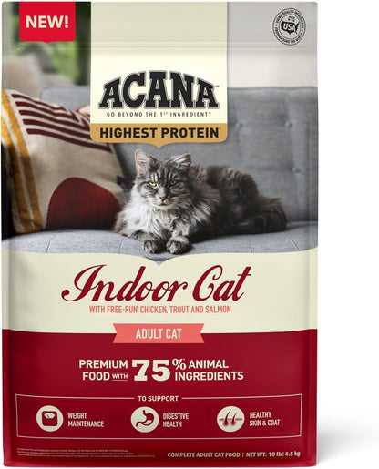 ACANA Highest Protein Dry Cat Food Indoor Cat Food Recipe 10lb Bag