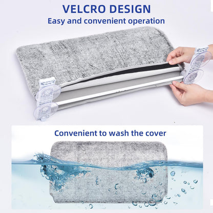 pettycare Cat Window Perch, Cordless Cat Window Hammock Bed with 4 Strong Suction Cups, Foldable Kitten Balcony Seat for Inside Hold Up to 40lbs, Solid Metal Frame and Soft Reversible 2 Fabrics Cover