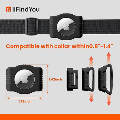 Waterproof AirTag Dog Collar Holder for Apple AirTag QR Code