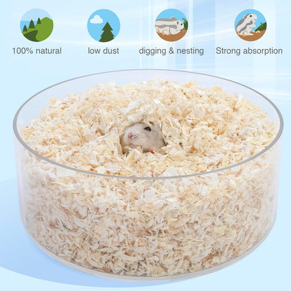 Niteangel Aspen Shaving Hamster Beddings for Syrian Dwarf Hamster Gerbil Mice Degu Rat Rabbit Bunny Guinea Pig Chinchilla Hedgehog or Other Small Pets (65L - 4mm) - Pawvie