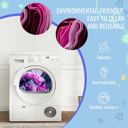 Pet Snuffle Ball, Puzzle Sniffing Interactive Dog Ball for Blind Dogs Training Stress Relief Dog Enrichment Toys Treat Machine Washable (Fantasy Pink, 10cm)